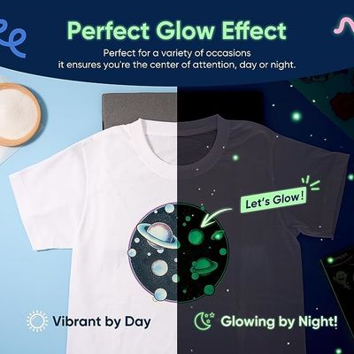 60 см DTF Glow in the Dark Transfer Paper Film A3 Теплопередающая пленка для PET-пленки для переноса одежды