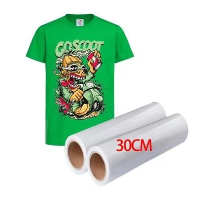 Двойная односторонняя пленка DTF для домашних животных 30CM 33CM 60CM*100M Roll Heat Transfer 75Micron Hot Cold Peel DTF Film