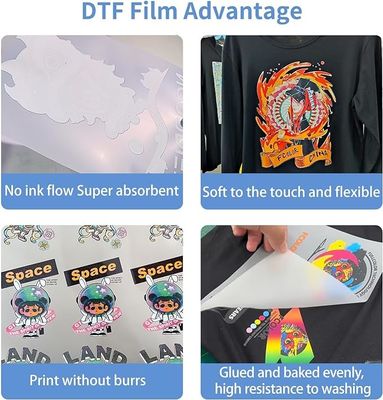 30 см холодный пилинг DTF перевод пленки листов двойной стороны прямой к пленке печать футболки
