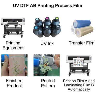 30 см UV Dtf принтер Machine Roll Film Ab Film с CMYKW исчезающий УФ чернила для стекла и окон