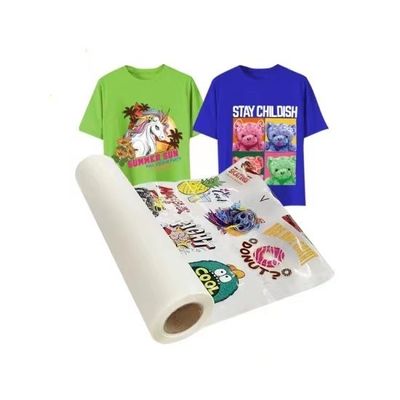 Двойная односторонняя пленка DTF для домашних животных 30CM 33CM 60CM 60CM * 100M Roll Heat Transfer 75Micron Hot Cold Peel