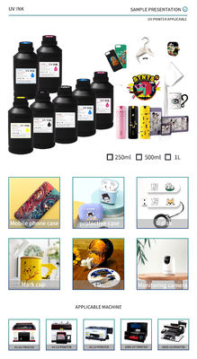 CMYKW V UV Light Curing Method LED Ink Совместима с печатающими головками DX5 DX7 XP600 TX800