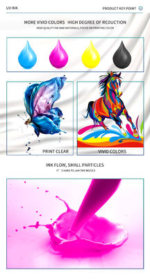УФ чернила CMYK+V для Epson dx7/dx5/dx4 принтер головы 1L использование для кожи телефонного чехла
