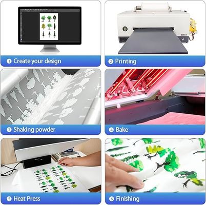 Теплая кожура DTF PET Transfer Film 33CM x 100M Идеально подходит для детальной печати одежды с белым чернилом