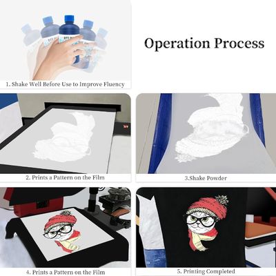 1 кг 80um белый/черный TPU DTF Порошок для теплопередачи для печати футболки